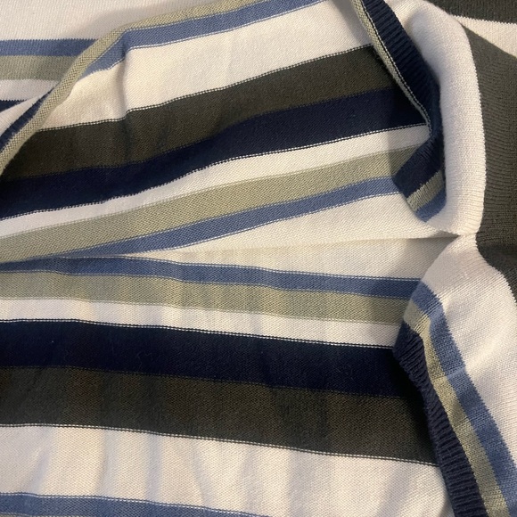 White Stag Fine Knit Striped Collared Short Sleeve Sweater Sz 18/20 EUC - Picture 8 of 9